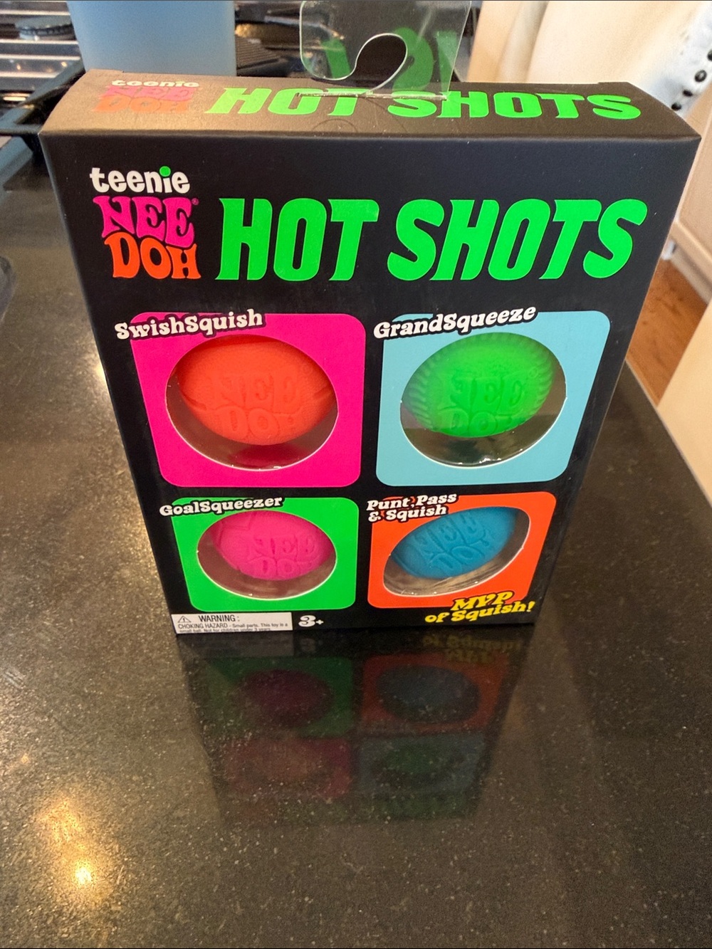 Hot Shots 4-Pack Squish Balls - Multicolor